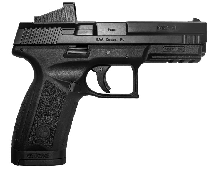 Handguns EAA Corp 4.20" 9mm EAA*390350 GIRSAN MC9 OPTIC     9MM FRDT  17R  BLK • Model: 4.20"